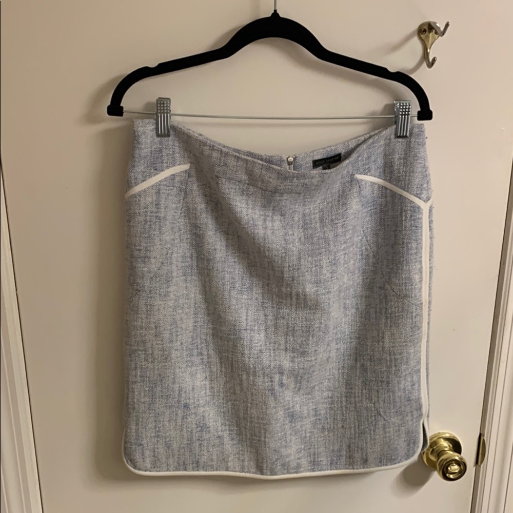Gray Vince Camuto Cotton Blend Mini Pencil Skirt for Work